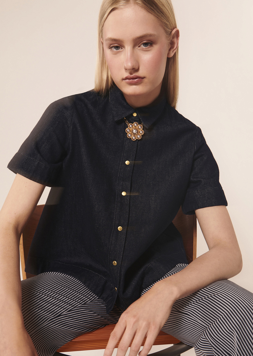 Camilla темно-синяя рубашка из денима Camilla темно-синяя рубашка из денима