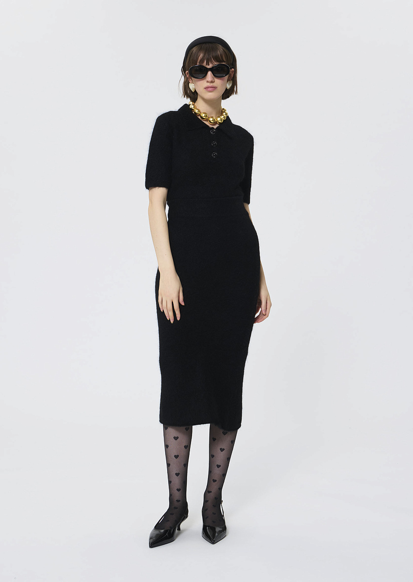 Janna черная юбка из трикотажа