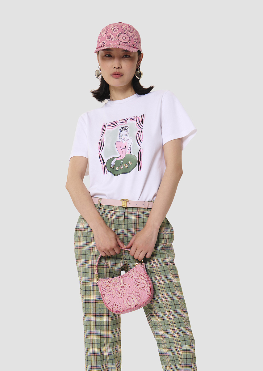 Белая футболка из джерси Taraluckylove