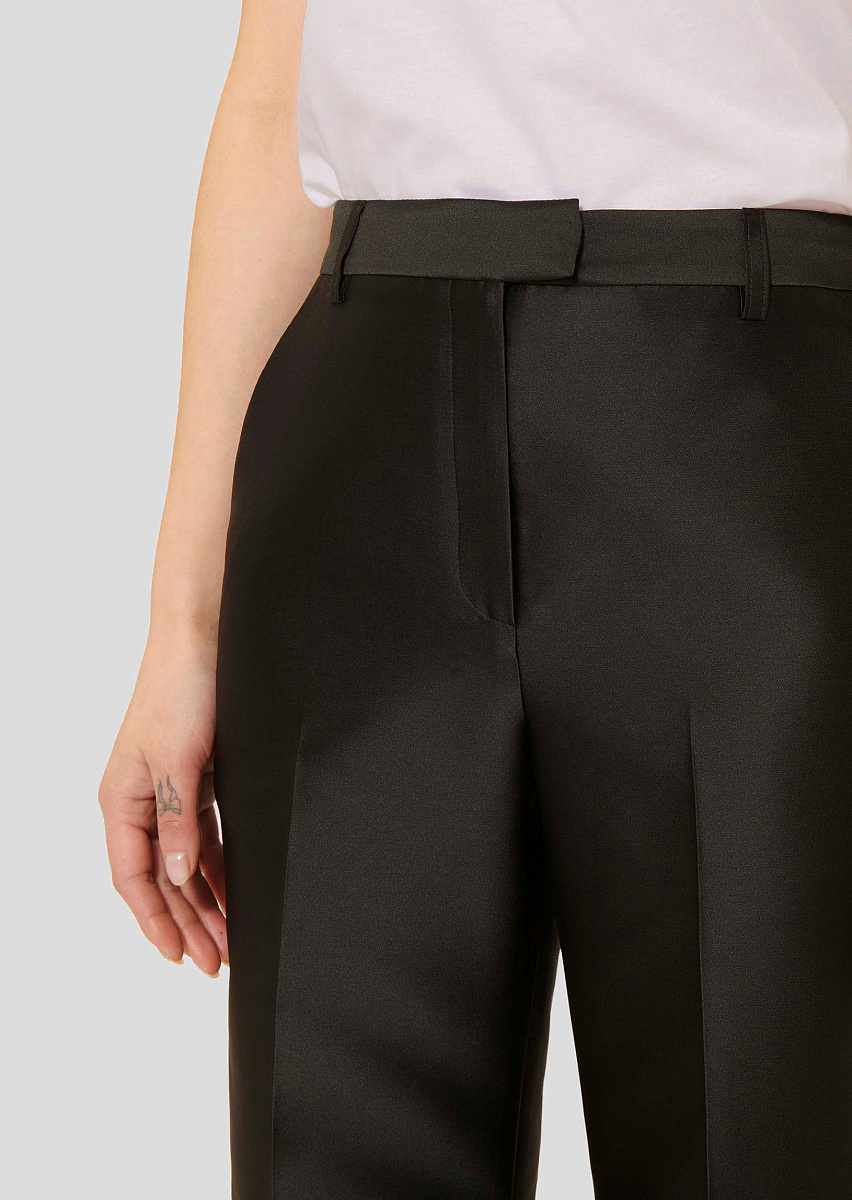 Pitt черные брюки из плотного атласа