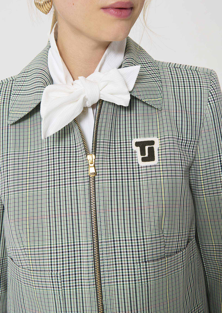 Vasco темно-зеленый жакет в клетку «Принц Уэльский»