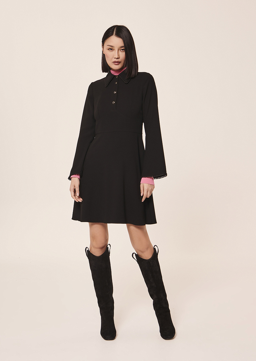 Rielle платье из крепа в черном цвете Rielle платье из крепа в черном цвете