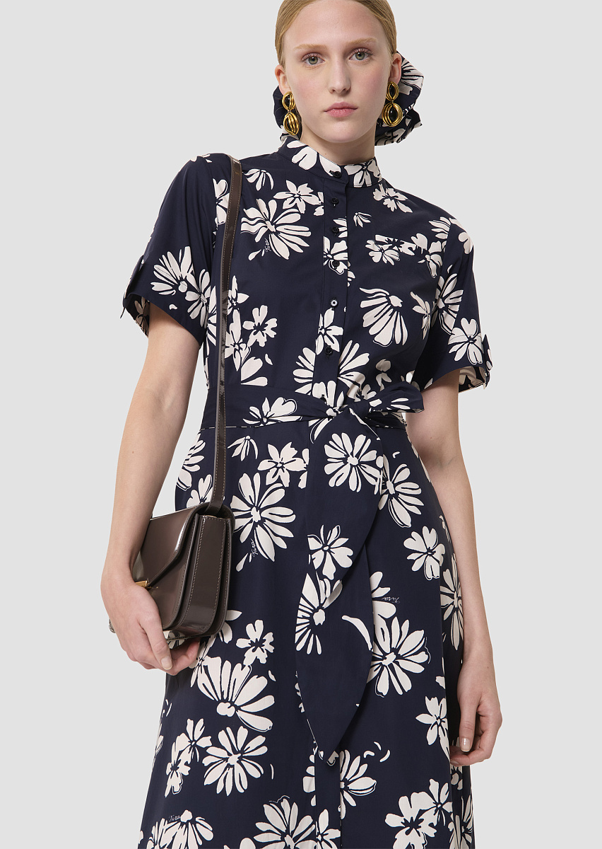 Платье Ricochet темно-синего цвета с цветочным принтом