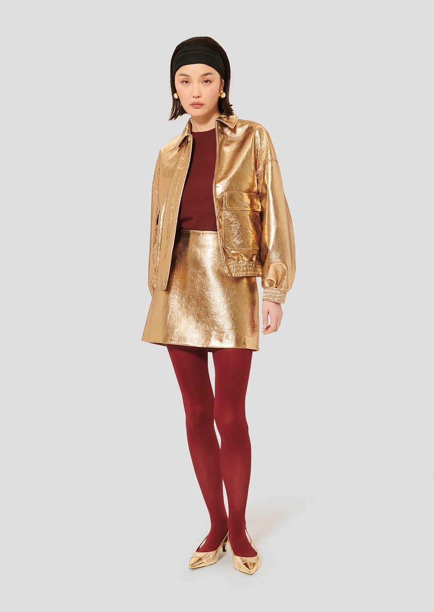 Юбка из кожи Josia в золотистом цвете Юбка из кожи Josia в золотистом цвете