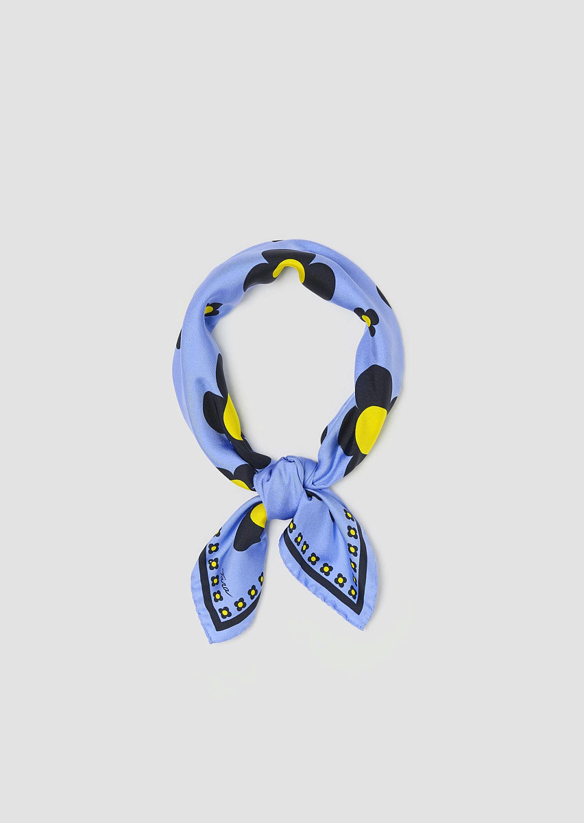 Eve небесно-голубой платок из шелка с принтом Eve небесно-голубой платок из шелка с принтом