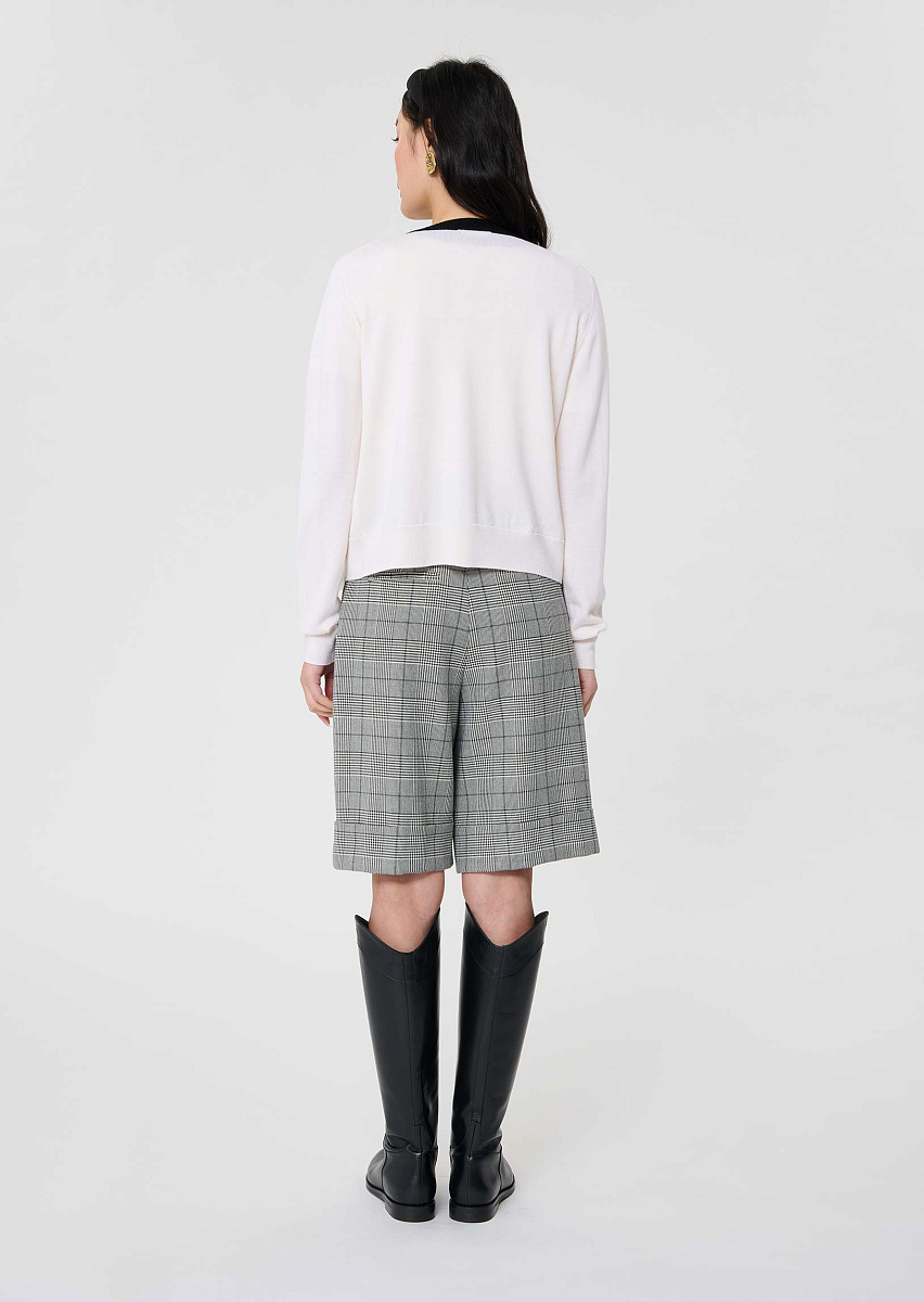 Granville кардиган из шерсти мериноса в цвете экрю