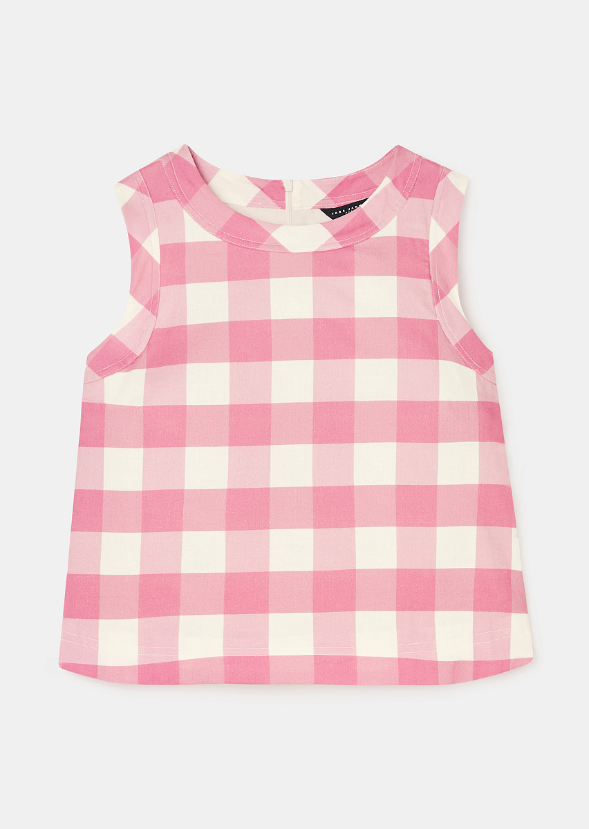 Розовый топ Tepee в клетку виши