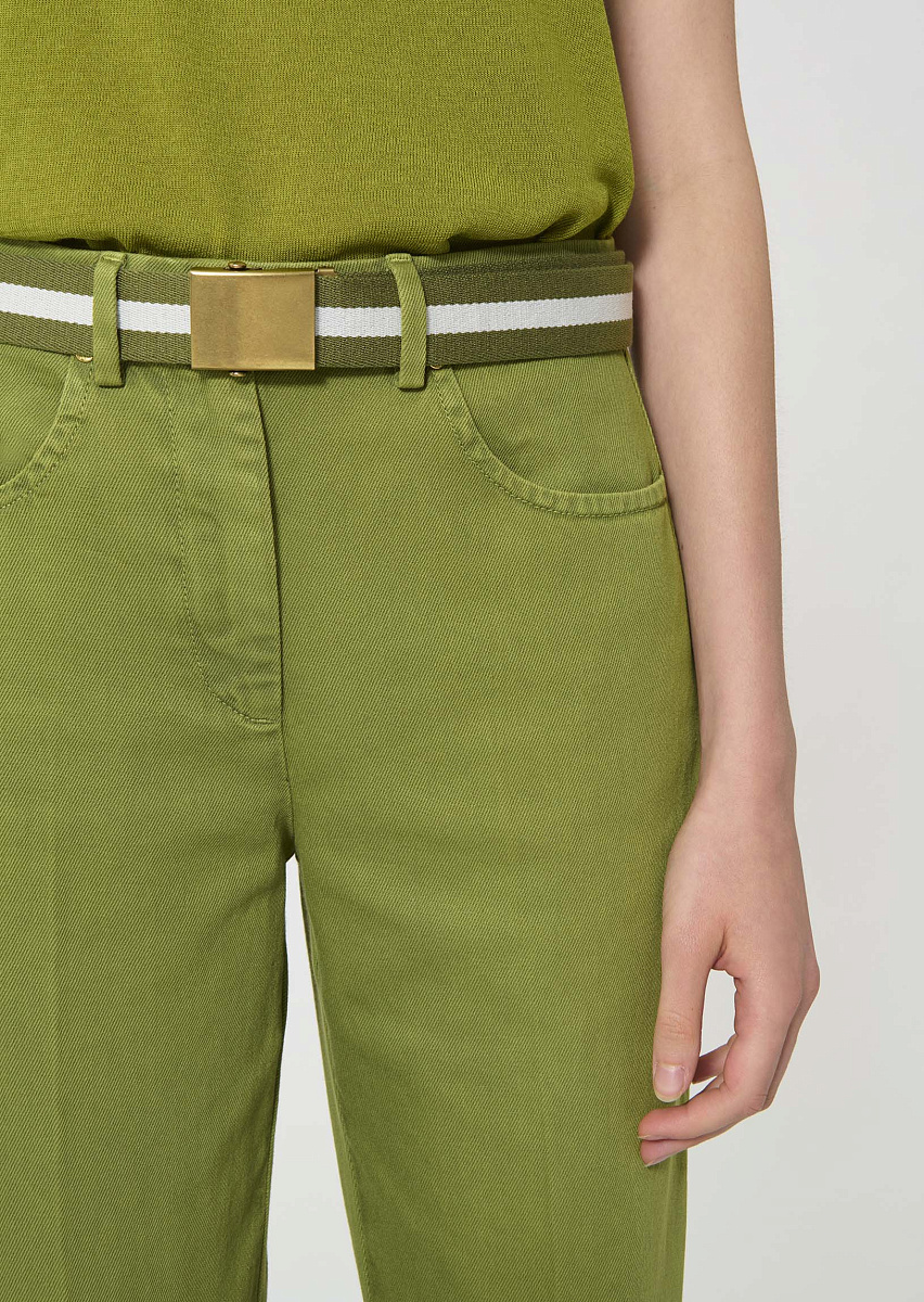 Lucas зеленый ремень в полоску