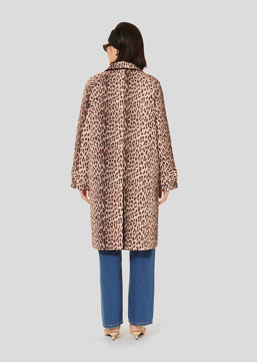 Коричневое пальто Igor с леопардовым принтом Коричневое пальто Igor с леопардовым принтом