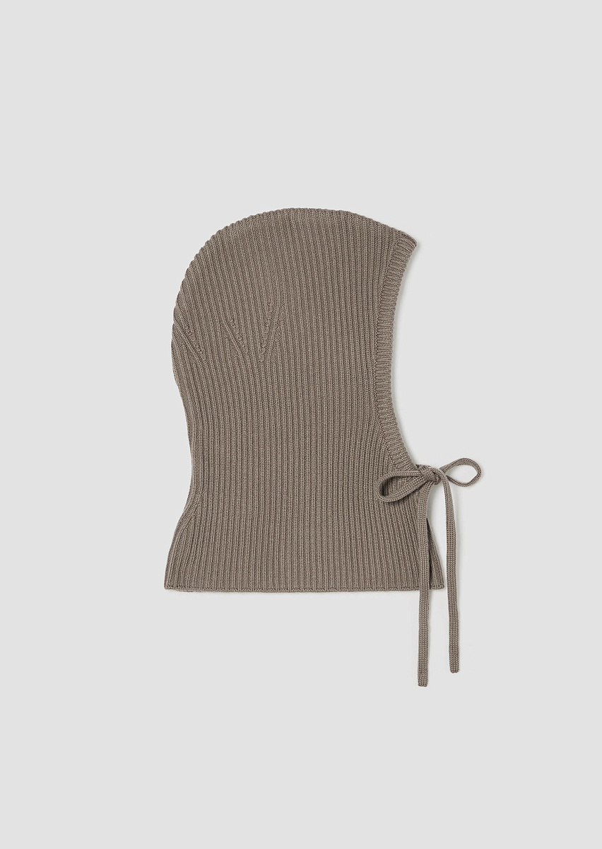 Agnes серо-коричневый вязаный капюшон