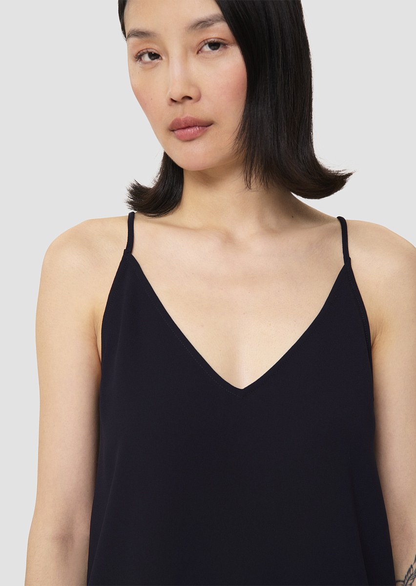 Tamara топ из крепа в темно-синем цвете