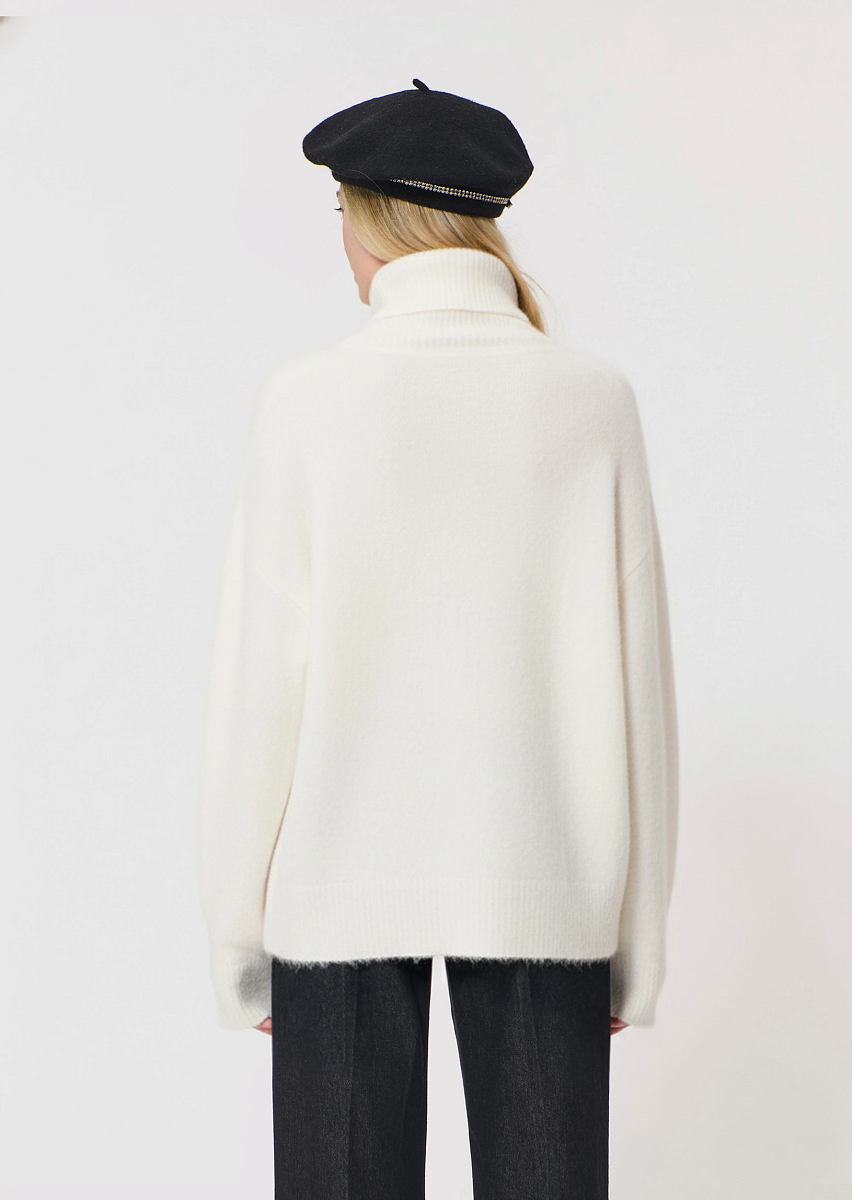 Pocciolia свитер цвета экрю из смеси альпака и шерсти Pocciolia свитер цвета экрю из смеси альпака и шерсти