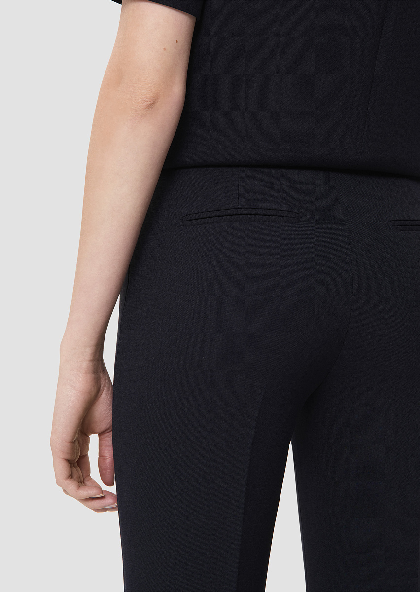 Papillon брюки темно-синего цвета из двойной ткани Papillon брюки темно-синего цвета из двойной ткани