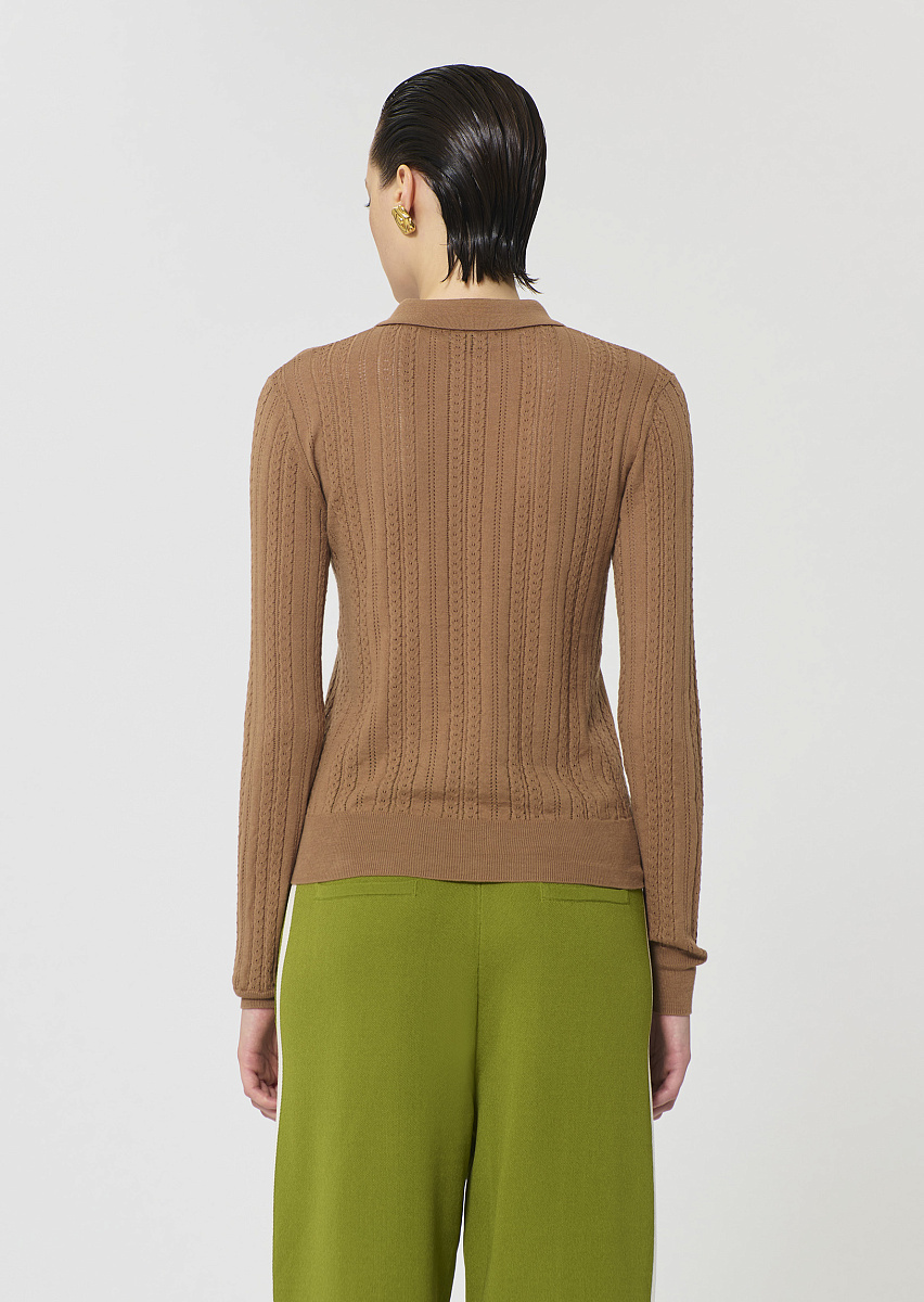 Paco бежевый кардиган из шелковистого хлопка