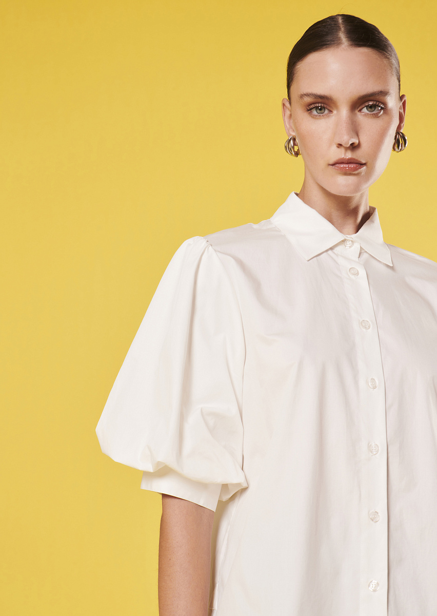 Calypso белая блуза из поплина Calypso белая блуза из поплина