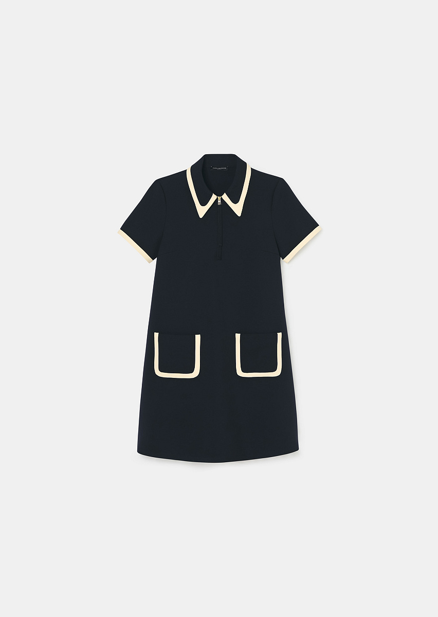 Rubina темно-синее платье из двойной ткани