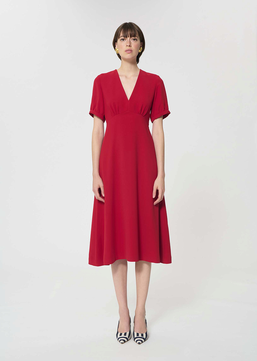 Robbie красное платье из струящегося крепа