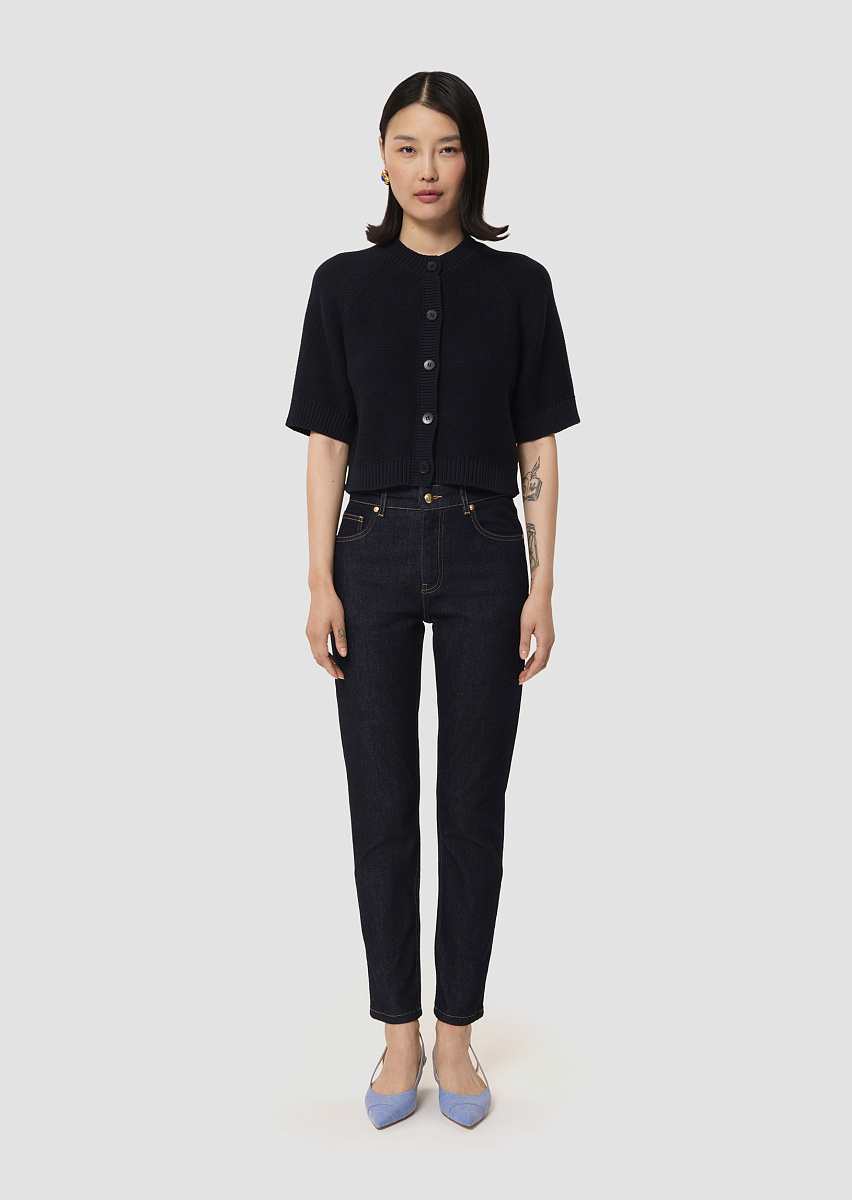 Хлопковый кардиган темно-синего цвета Gracy