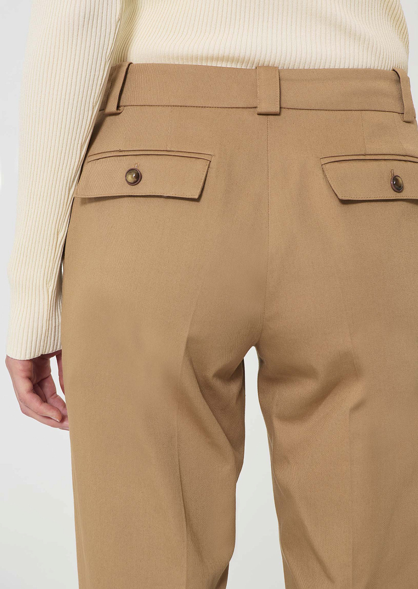 Polo бежевые брюки из хлопкового гарбардина