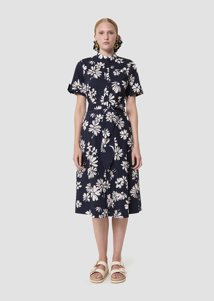 Платье Ricochet темно-синего цвета с цветочным принтом
