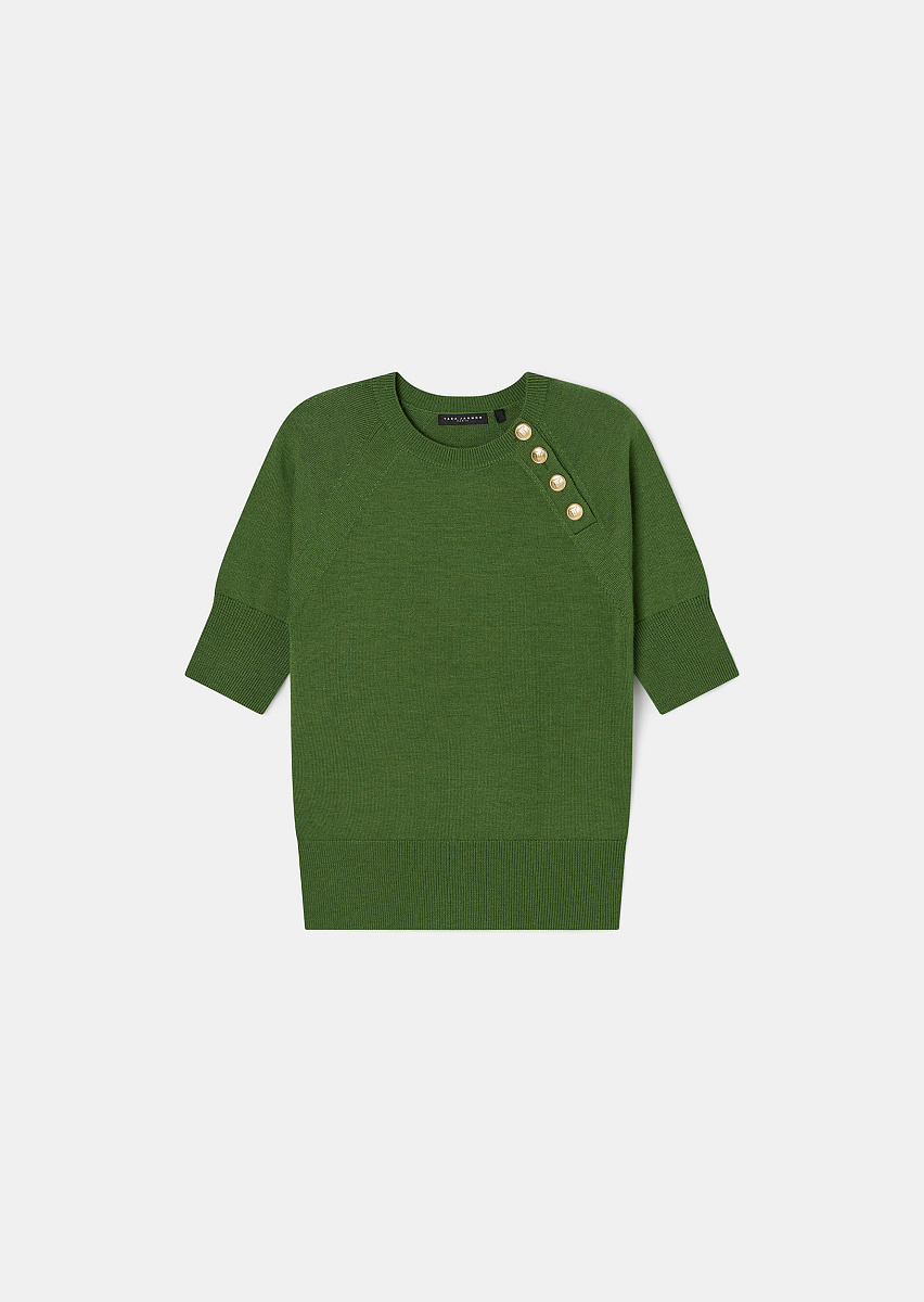 Джемпер из смесовой шерсти в зеленом цвете Джемпер из смесовой шерсти в зеленом цвете