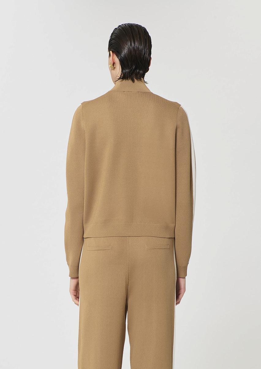 Gabrielle бежевый кардиган из технологичного трикотажа Gabrielle бежевый кардиган из технологичного трикотажа