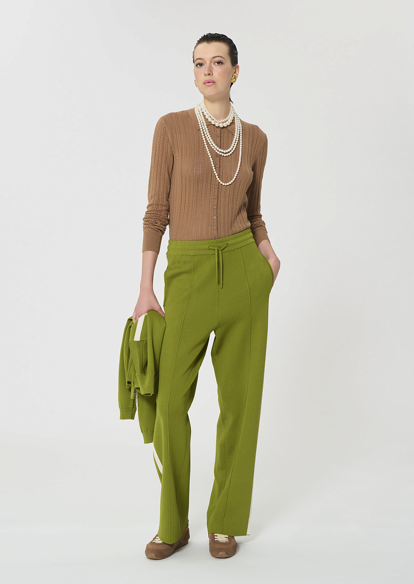 Paco бежевый кардиган из шелковистого хлопка