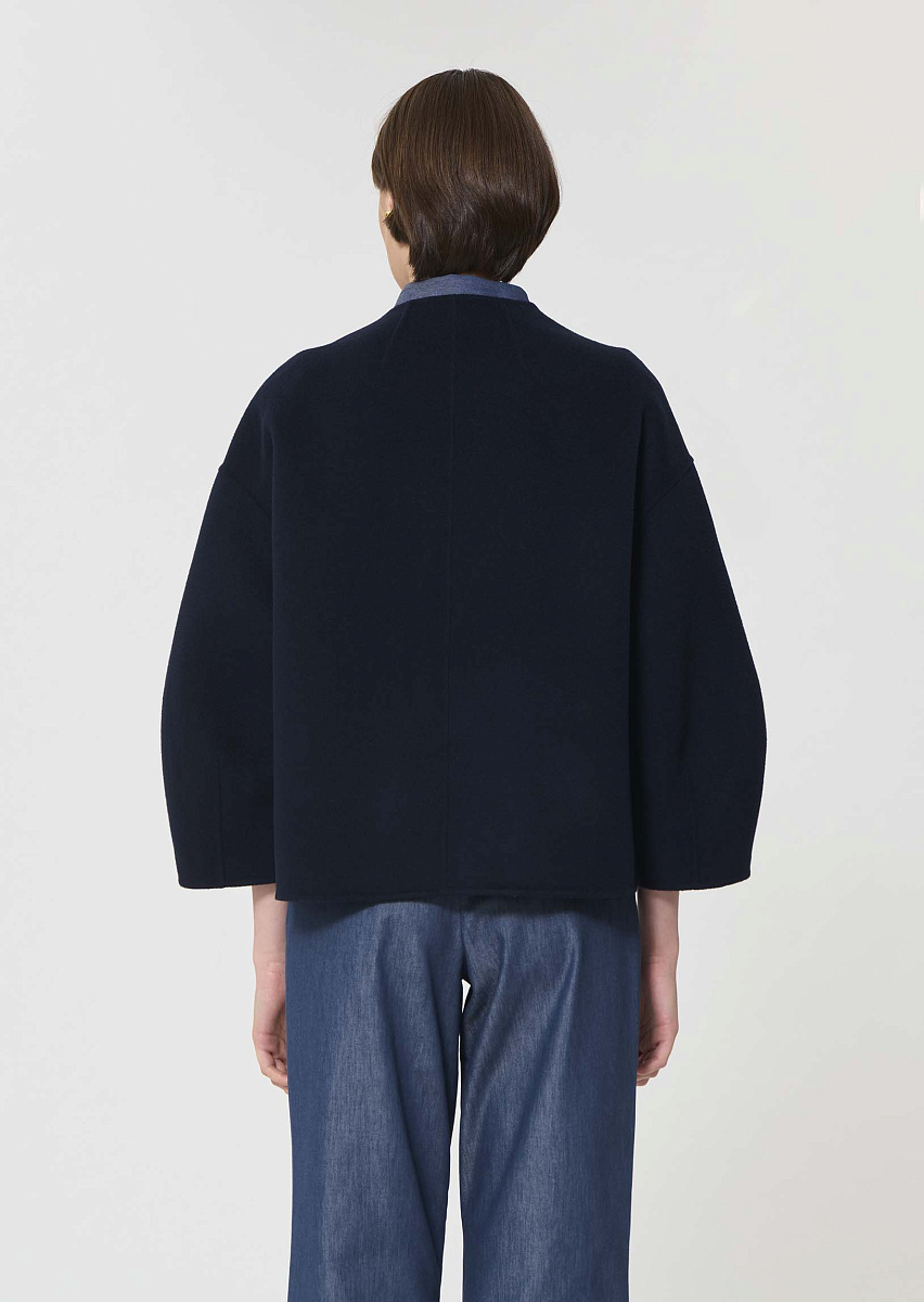 Milady темно-синее полупальто из двусторонней шерсти Milady темно-синее полупальто из двусторонней шерсти