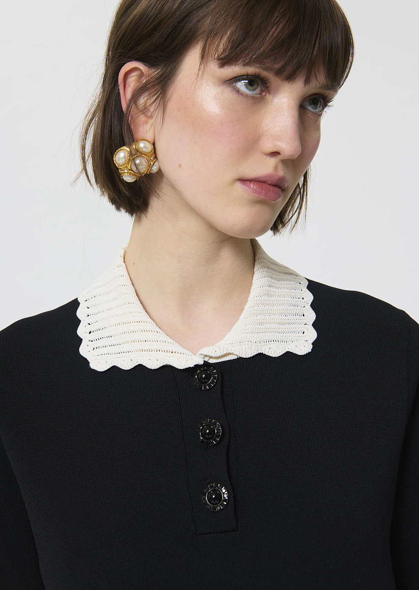 Ruiz черное вязаное платье