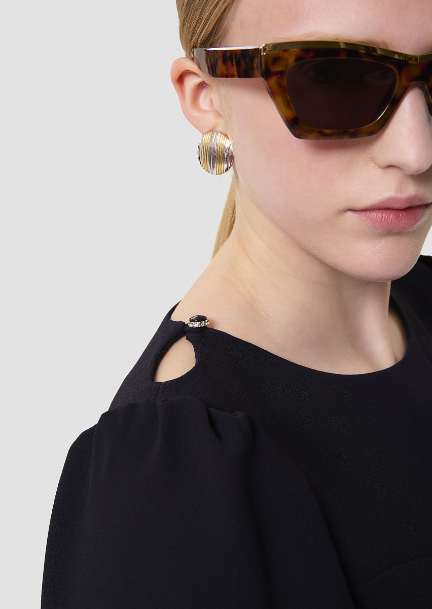 Rosalia темно-синее платье из крепа