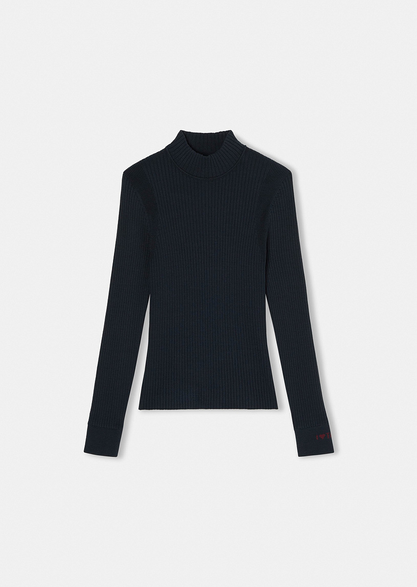 Prudie свитер в рубчик темно-синего цвета Prudie свитер в рубчик темно-синего цвета