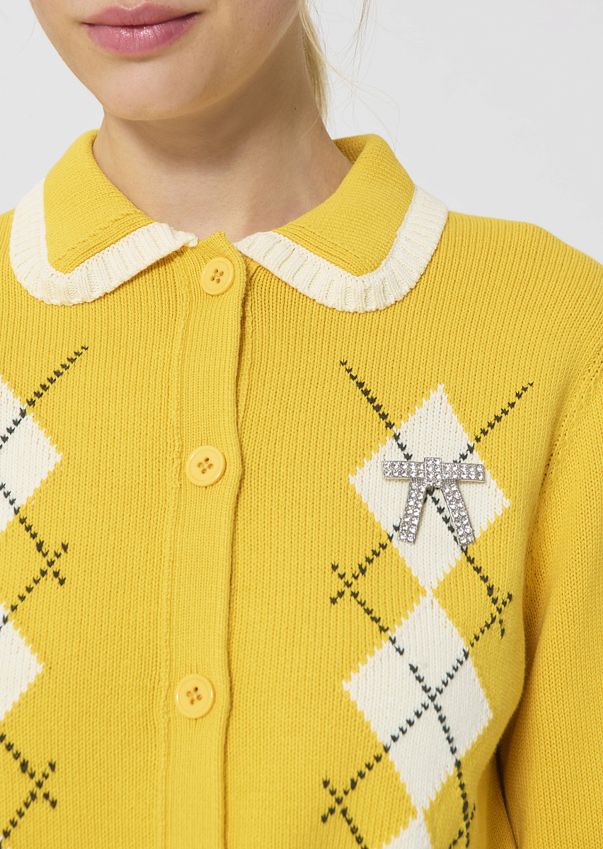 Giulian желтый кардиган из хлопка Giulian желтый кардиган из хлопка