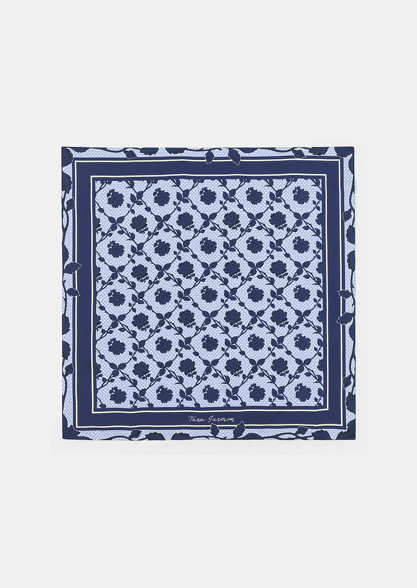 Темно-синий платок Ellyne с принтом в виде роз