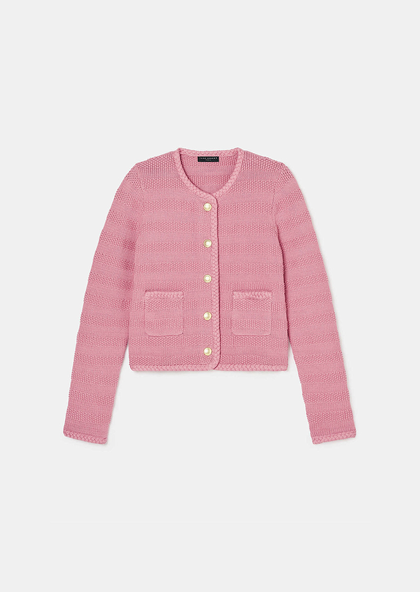 Розовый кардиган Giuda из шерсти и хлопка