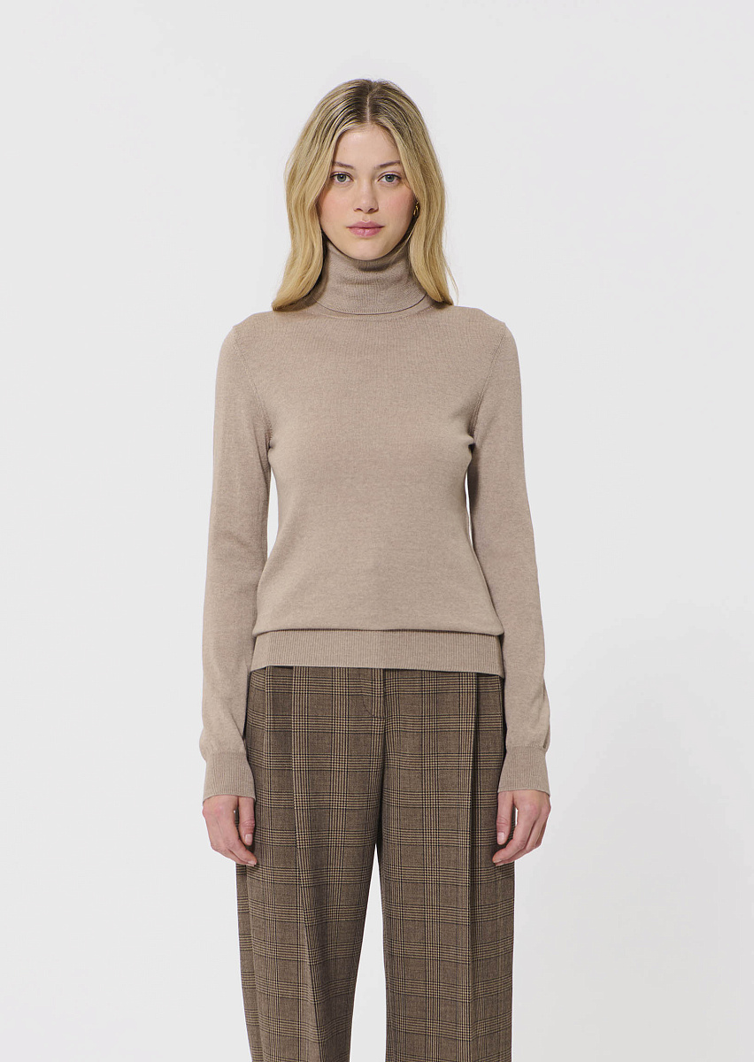 Palma тонкий свитер из шерсти в кофейном цвете