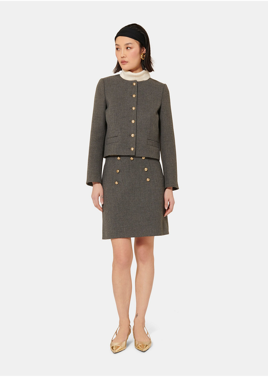 Серая юбка Jamie из плотной ткани Серая юбка Jamie из плотной ткани