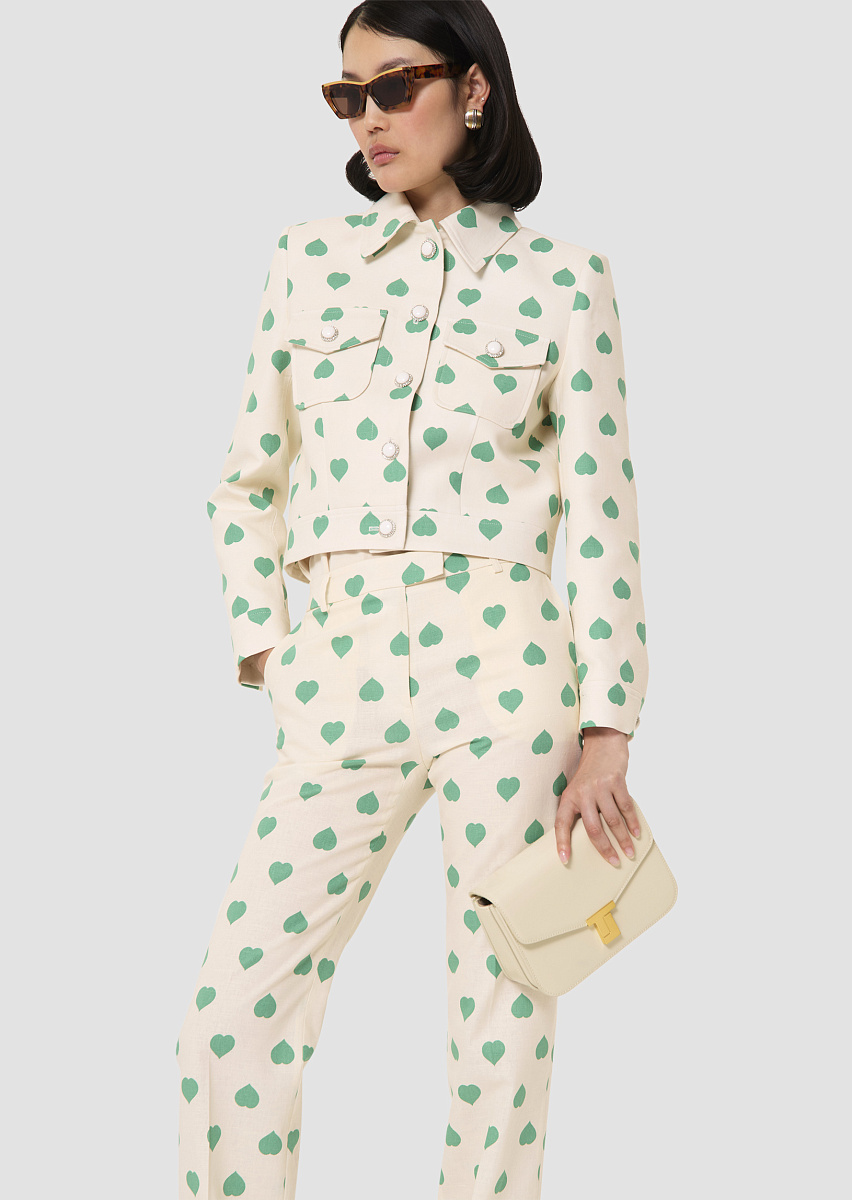 Vascano жакет с принтом в виде зеленых сердец