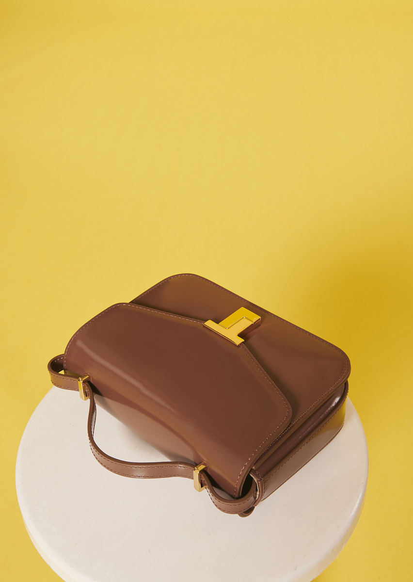 8 bis серо-коричневая сумка из кожи 8 bis серо-коричневая сумка из кожи