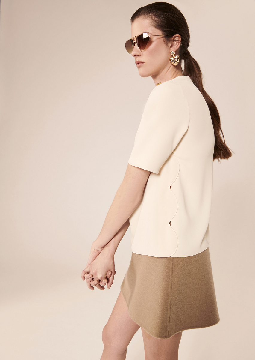 Tasha бежевый топ из крепа