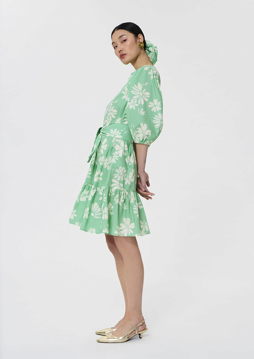 Зеленое платье Rosabetta с цветочным принтом