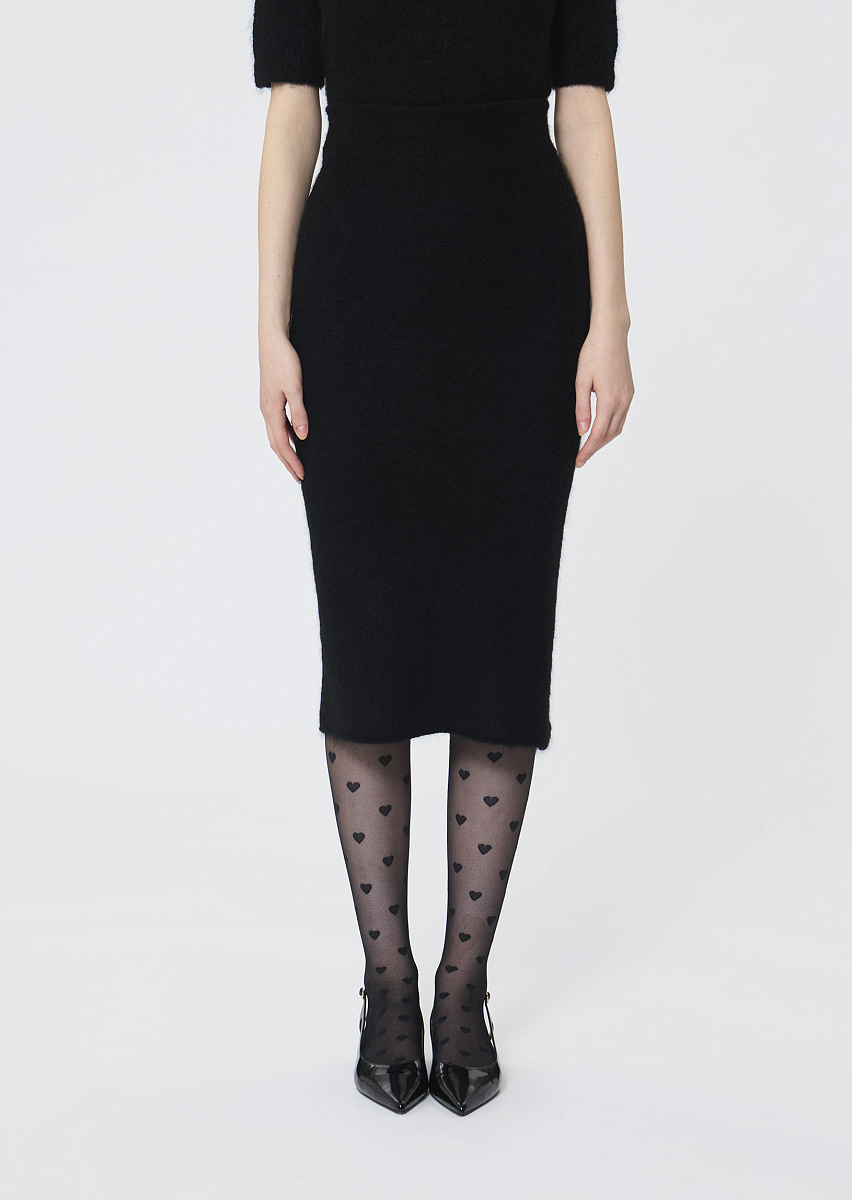 Janna черная юбка из трикотажа