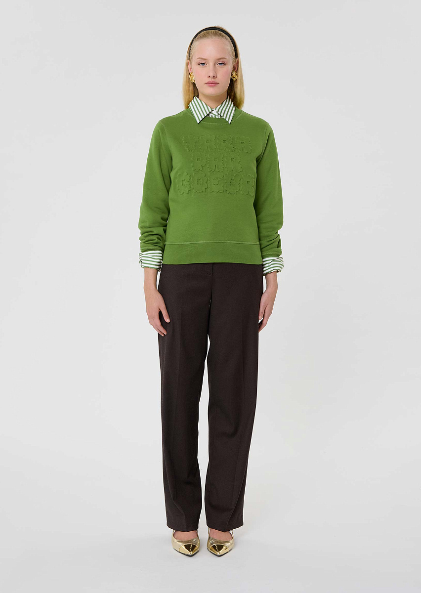 Зеленый свитер Presto из хлопка Зеленый свитер Presto из хлопка