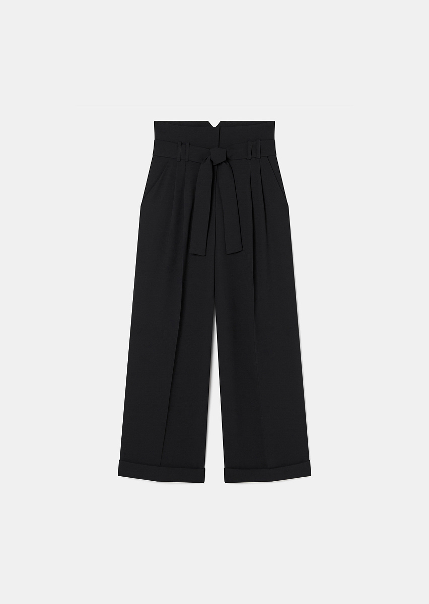 Pia черные брюки из крепа