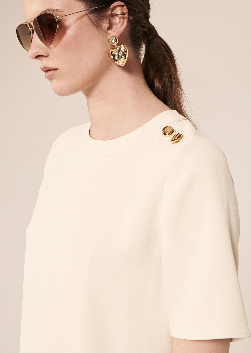 Tasha бежевый топ из крепа