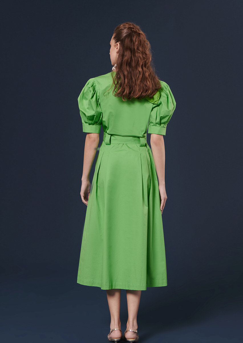 Ranya зеленое платье из поплина