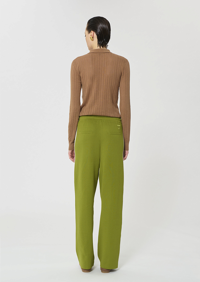 Parker зеленые брюки из технологичного трикотажа