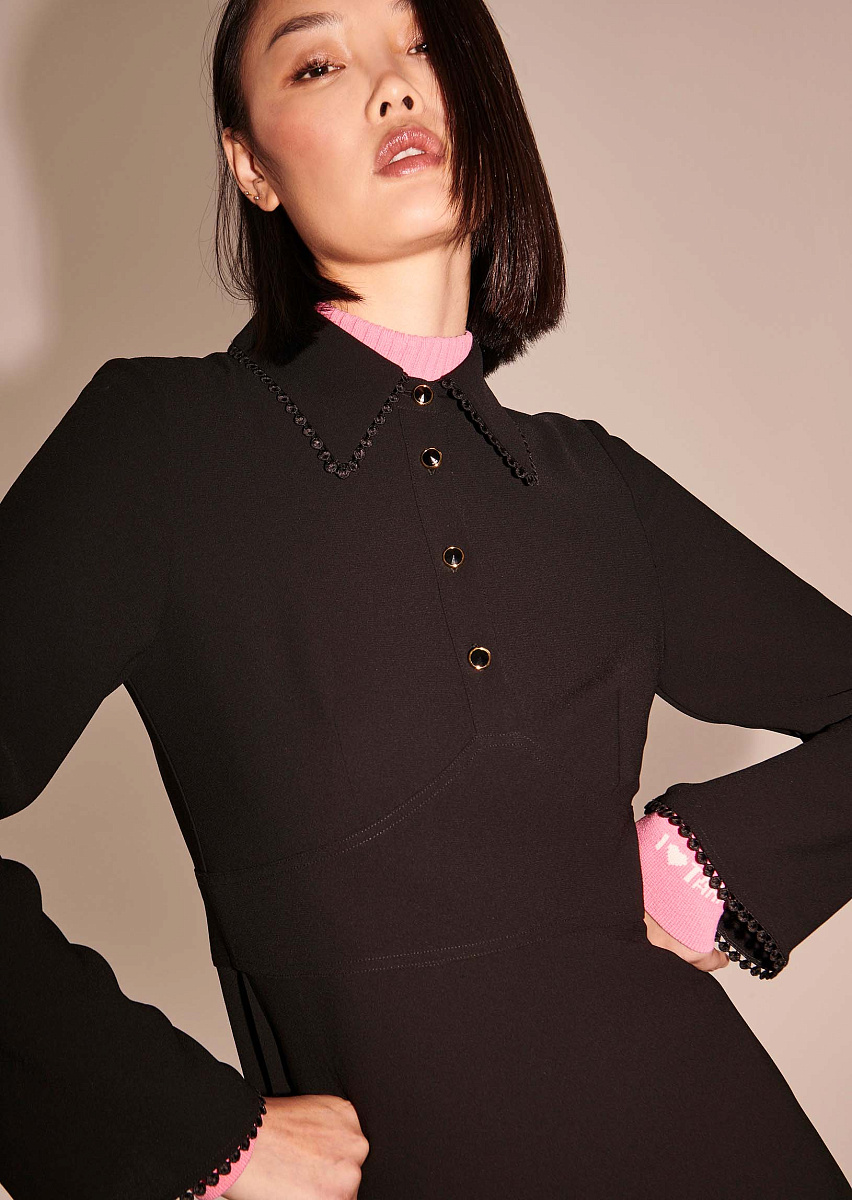 Rielle платье из крепа в черном цвете Rielle платье из крепа в черном цвете