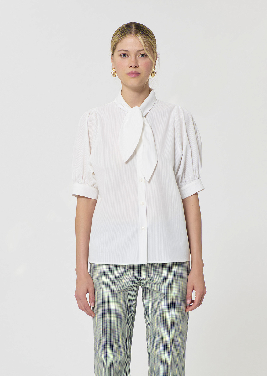 Candyce блуза из ребристого хлопка в цвете экрю Candyce блуза из ребристого хлопка в цвете экрю