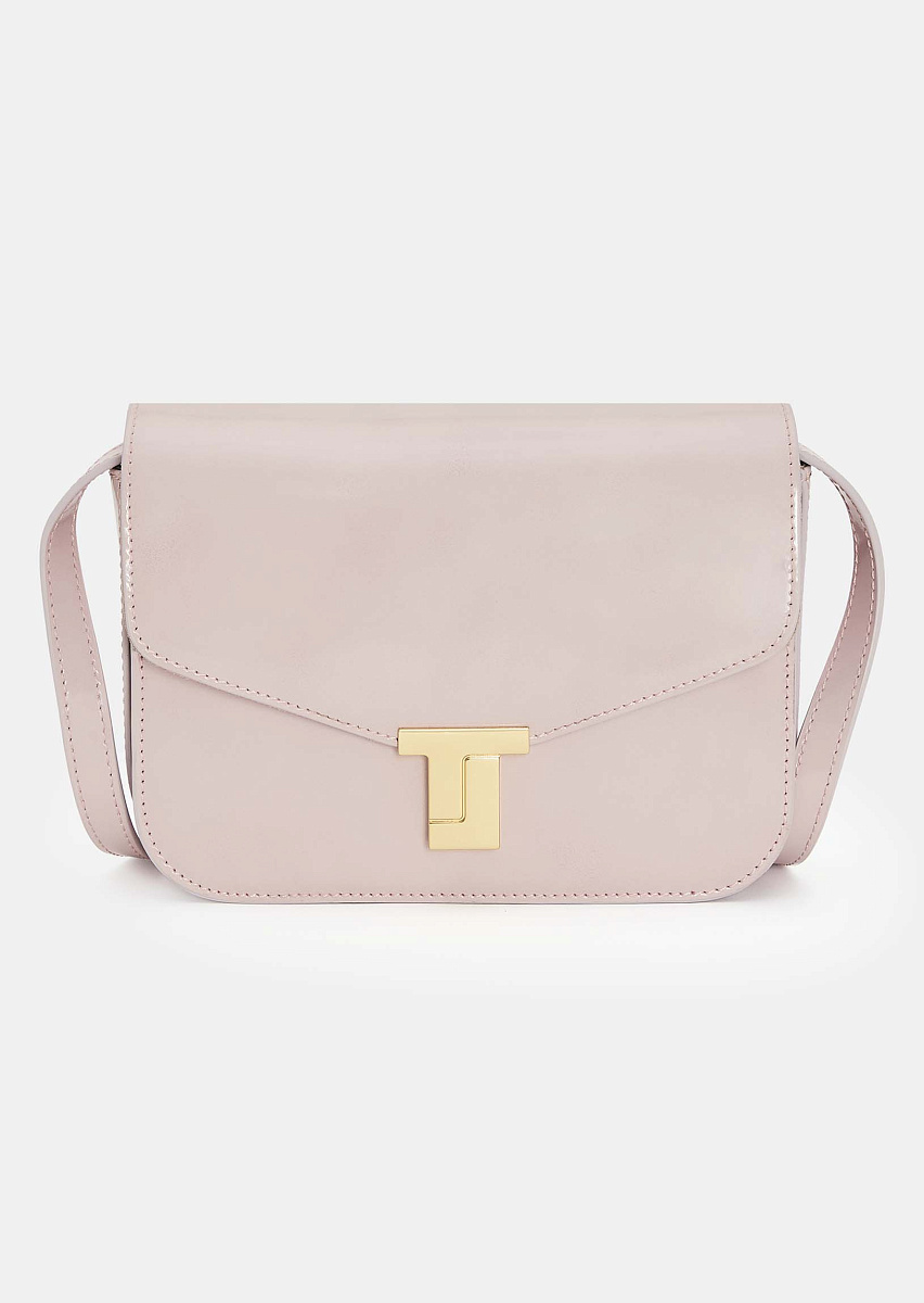 8 bis розовая сумка из гладкой кожи