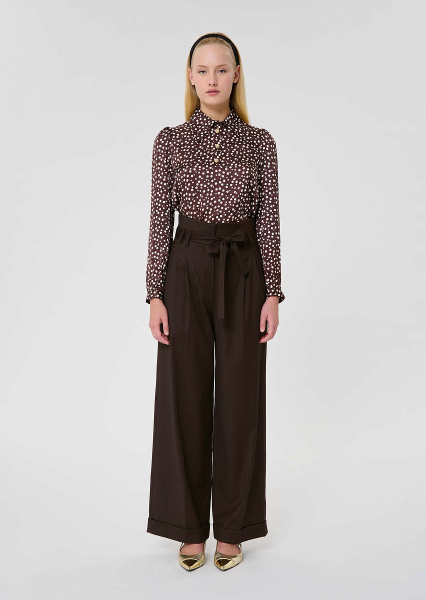 Коричневые фланелевые брюки Pia Коричневые фланелевые брюки Pia